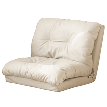 Genji Wood Language Sofa Bed Cream Style Home Lazy Sofa Chair Small Apartment Leisure Living Room Technology Fabric Sofa