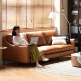 源氏木语 Полногодный слой коровый диван Light Luxury Современный кожа