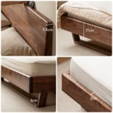 源氏木语 Кровать с твердым древесиной. Кровать с северной спальней мебель для спальни с двуспальной кровать