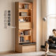 Genji Wood Language Solid Wood Bookcase with Integrated Wall-Mounted Oak Study Display Cabinet, Home Bookshelf, Floor-Standing Storage Cabinet