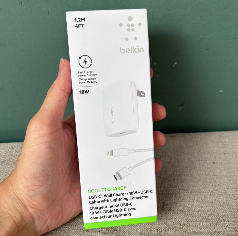 Belkin 18W Pd Fast Charging Set 18W Charger + Lightning 1.2m Mfi Certified Data Cable Apple Iphone8/14 Mobile Phone iPad Fast Charging Cable Belkin 18W Pd Fast Charging Set 18W Charger + Lightning 1.2m Mfi Certified Data Cable Apple Iphone8/14 Mobile Phone iPad Fast Charging Cable