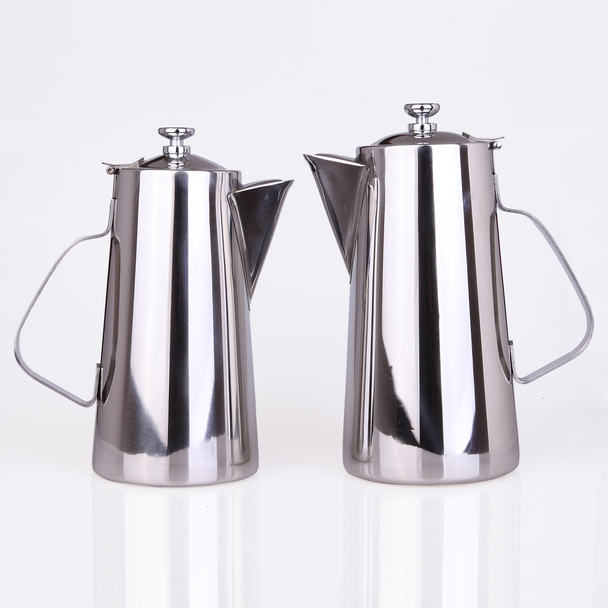 Stainless steel cold water jug Frozen kettle Cold water jug Juice jug Coffee pot Long mouth short mouth jug thickened handle