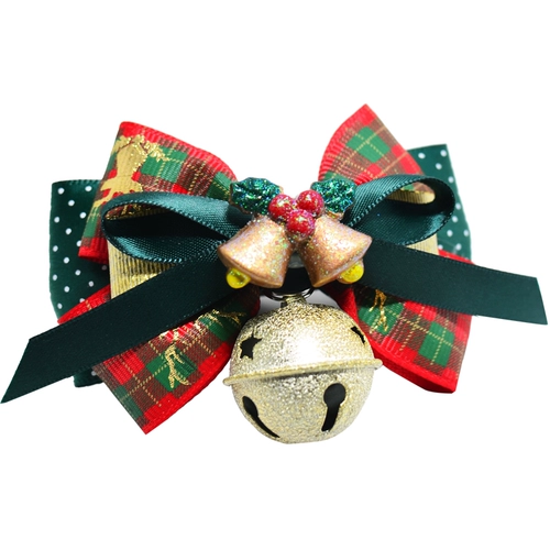 Рождественский колокольчик с бантиком, декор, чокер, домашний питомец, кот