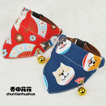  Dog saliva towel Pet cat triangle towel collar Large dog scarf pocket bib Shiba inu Teddy Bib jewelry