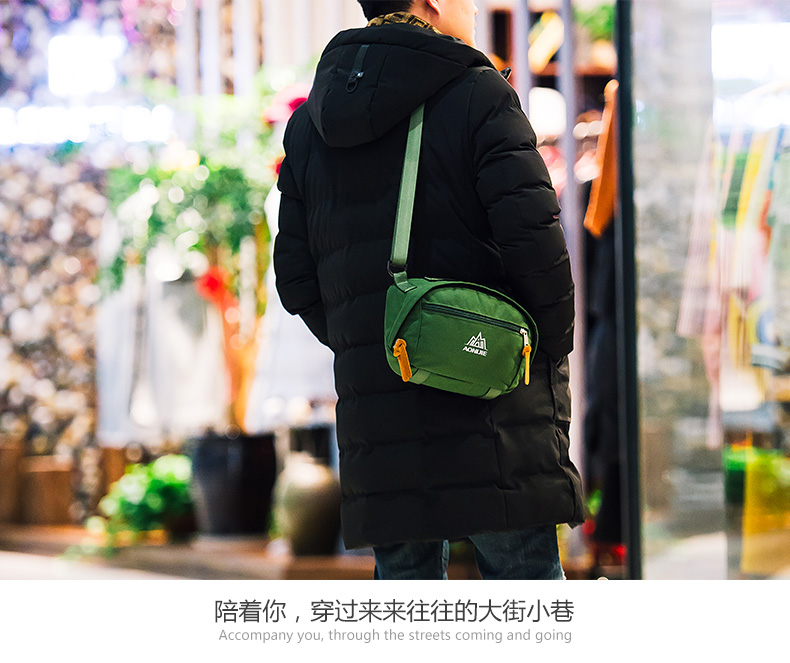 Aonijie giải trí ngoài trời vai túi Messenger túi thời trang đơn giản đa chức năng vai túi xách tay ba lô túi chống thấm nước túi đeo chéo adidas