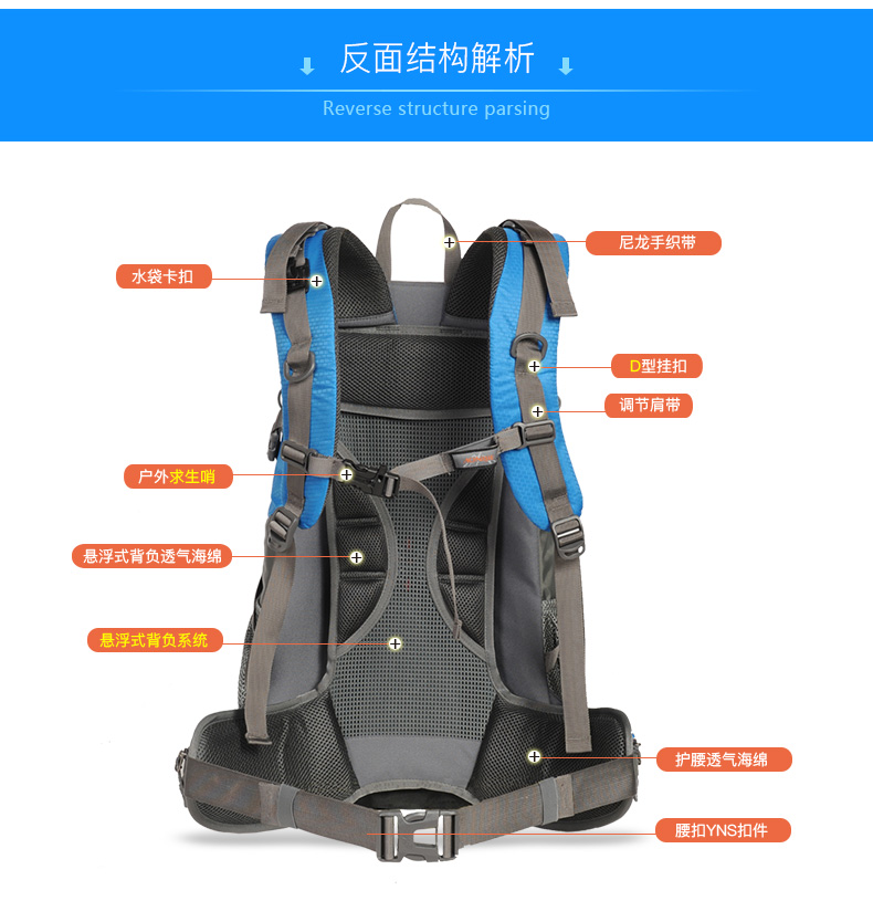 Ba lô du lịch ngoài trời đa chức năng túi đeo vai nam và nữ siêu nhẹ không thấm nước cắm trại ba lô 40 lít 50L balo pedro
