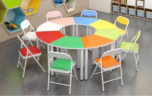 School Color Class Table And Chairs Painting Room Handmade Fine Arts Painting Table Elementary School Students Remedial Training Desk Splicing Table