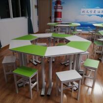 Desks and chairs for primary and secondary school students tutoring class training table study table writing school classroom reading studio art desk