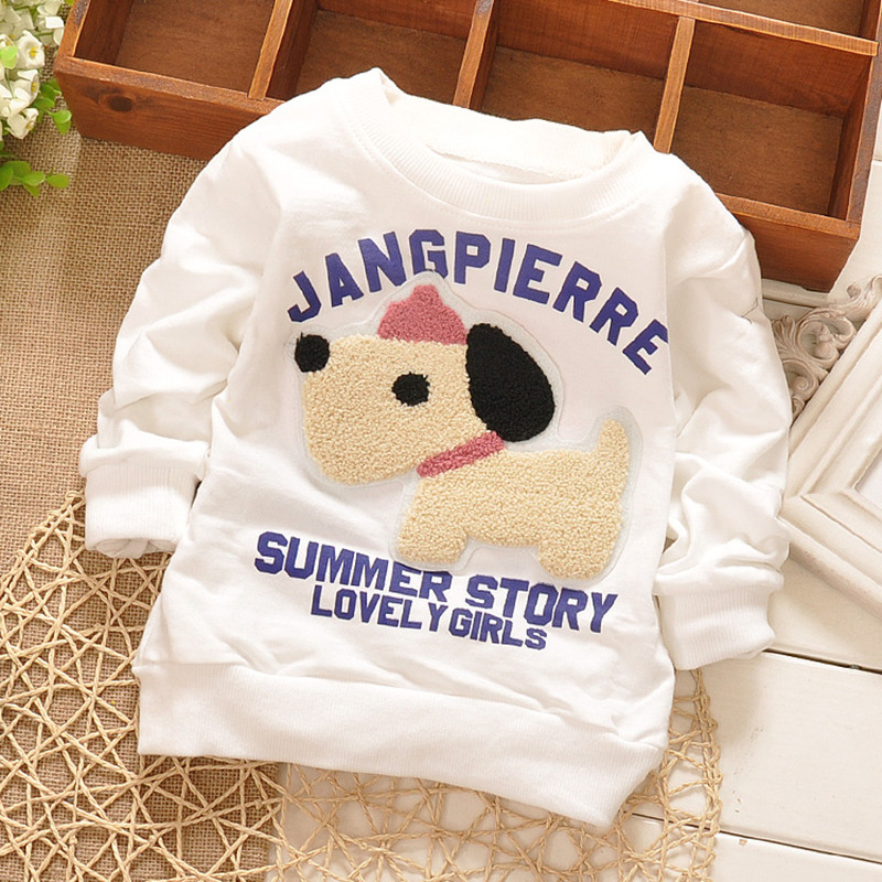 Special clearance men's and women's baby infants and young children spring and autumn pure cotton cartoon sweater t-shirts going out tops