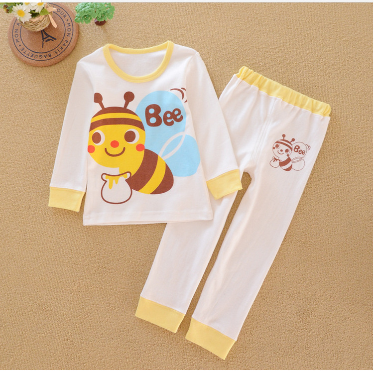 Boys and girls baby baby children's underwear set spring and autumn pure cotton bottoming long underwear home pajamas warm perspiration