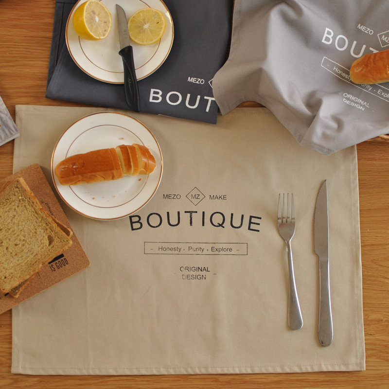 Original design English creative cotton linen tea towels napkins cushion table cloth minimalist modern Nordic printing