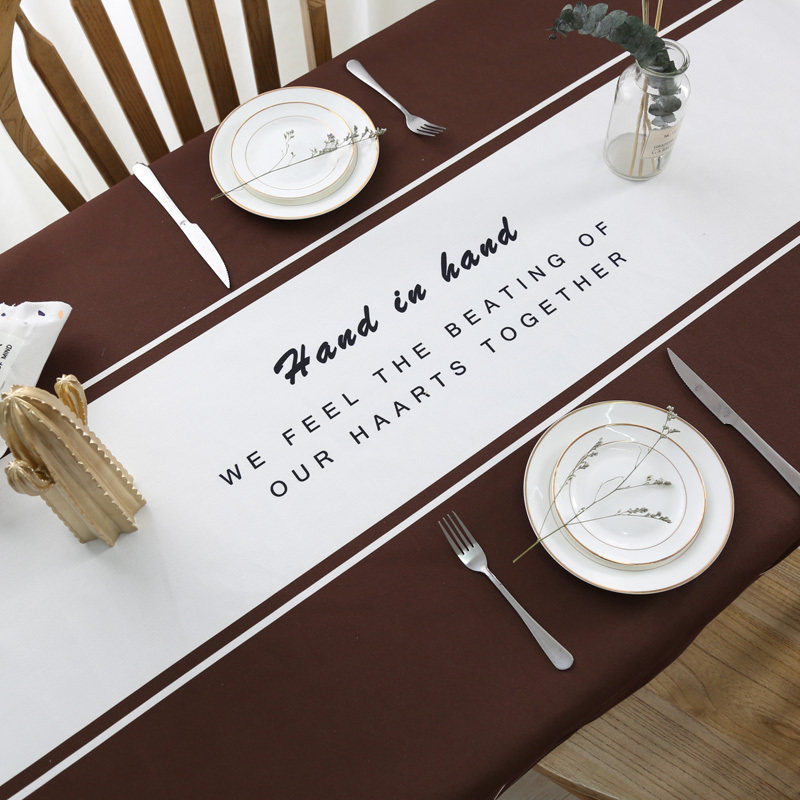 (Double 11 benefits) Modern minimalist Nordic ins Home table rectangular anti-scalding anti-fouling Western dining table cloth-Taobao