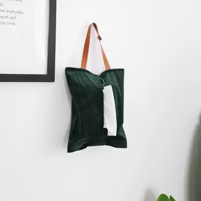 Nordic ins velvet living room creative car car toilet wall-mounted non-hole extraction toilet paper tissue box