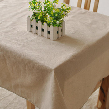 Japanese unprinted cotton and linen tablecloth Japanese unprinted cotton and linen tablecloth