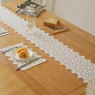 European and American style girl heart Christmas decorative lace lace elegant white placemats romantic hollow table flag