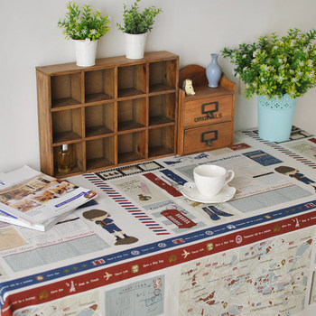 Cotton and linen tablecloth zakka style dining tablecloth tablecloth tablecloth kaka travel european mediterranean style cover tea table