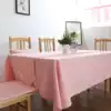 Girl pink table cloth Rectangular solid color dessert table coffee table Children's room decorative cover cloth Round tablecloth tablecloth