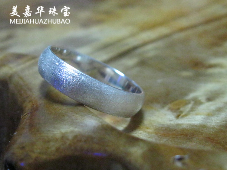 999 sterling bạc nam nữ nhẫn đôi nhẫn sterling bạc đơn giản sinh viên Hàn Quốc chà đơn nhẫn nhẫn người yêu quà tặng nhẫn đôi đẹp