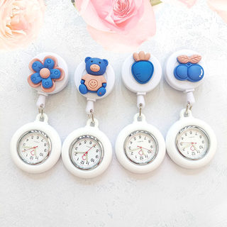 Cute cartoon retractable nurse chest watch