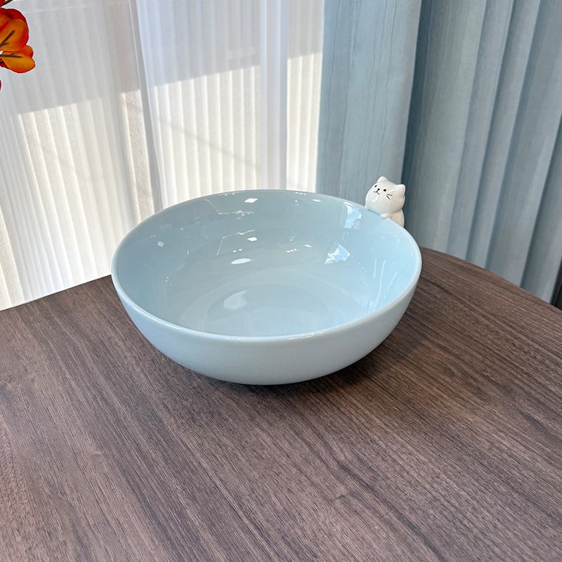 Cat Ramen Bowl, Large Soup Bowl, Snail Noodle Bowl, Cat-Shaped Ceramic Large Bowl, Tableware, Instant Noodle Bowl, Salad Bowl, Personal Use Cat Ramen Bowl, Large Soup Bowl, Snail Noodle Bowl, Cat-Shaped Ceramic Large Bowl, Tableware, Instant Noodle Bowl, Salad Bowl, Personal Use