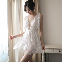 Sexy pajamas female lace transparent seduction seduction hot sex nightgown flirting small chest emotional underwear passion suit