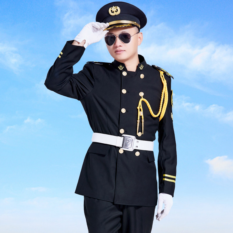 New spring and autumn collar security clothing Image post concierge service Property sales department real estate uniform overalls suit male