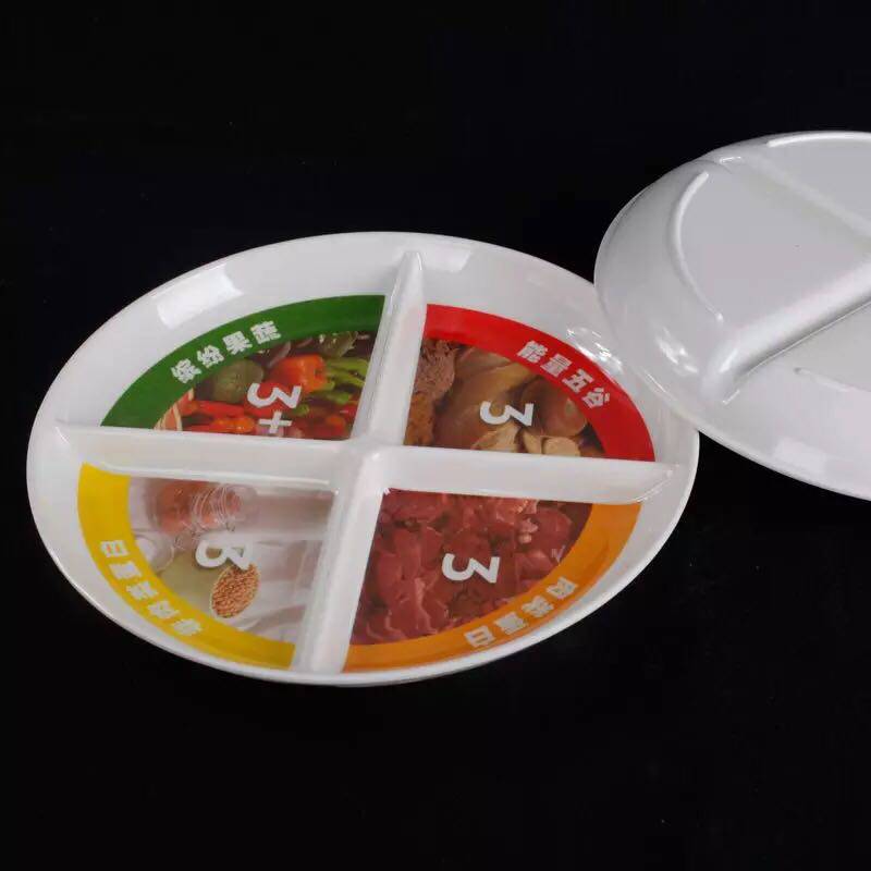 Such as the new TR90 plate 3333 food plate Nutrition Association uses a healthy diet four-compartment plate