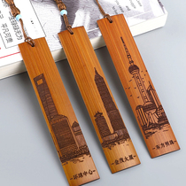 Bamboo and wood bookmark ancient style creative characteristic gift to send foreigners Shanghai characteristic small gift Chinese style small gift