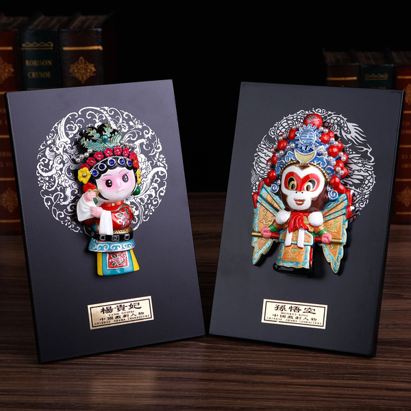 Peking Opera Facial Makeup Ornaments and Pendants, Chinese-Style Gifts for Foreigners, Unique Chinese Gifts for Foreigners, Small Gifts for Foreigners Going Abroad