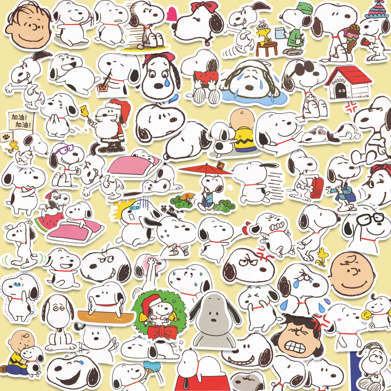 100 sheets without repeating cute Snoubica cartoon stickers mobile phone protective shell cup decorated waterproof stickers