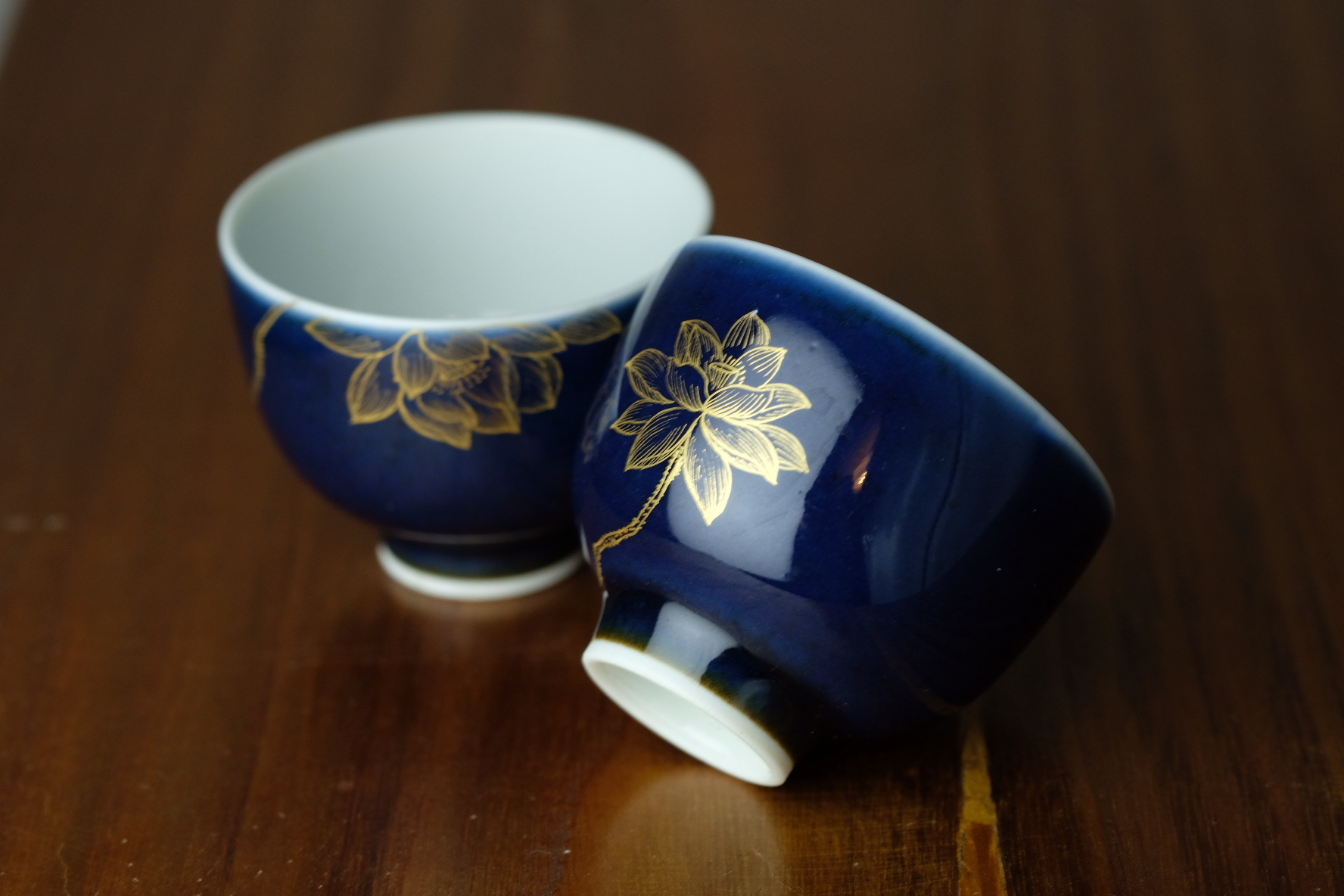 Offered home - cooked view taste the blue see colour in the lotus of jingdezhen ceramic sample tea cup cup checking porcelain tea set