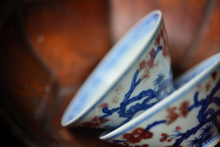 Offered home - cooked in hand - made porcelain youligong, poetic hat cup sample tea cup of jingdezhen ceramic cups by hand