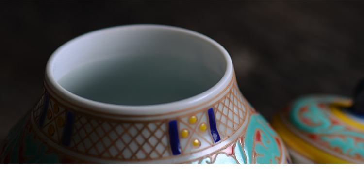 Offered home - cooked at flavour hand - made color paint the pear - shaped small caddy fixings jingdezhen ceramic tea warehouse small tea set