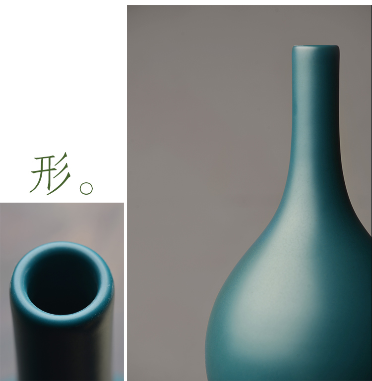 Offered home - cooked at flavour malachite green glaze gall bladder jingdezhen glaze ceramic flower vases, display furnishing articles by hand