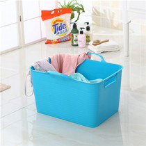 Large thickened PE soft dirty laundry basket Laundry basket storage basket Colorful candy color debris multi-function storage box