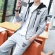 Boy 13 xuân và hè 14 áo len phù hợp với 15 trường trung học cơ sở 16 học sinh 17 mũ trùm đầu 18 tuổi thể thao mỏng - Thể thao sau