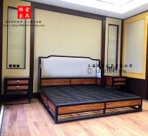 Hedgehog rosewood 1 8m double bed solid wood furniture modern simple new Chinese style rosewood 6ft wedding bed
