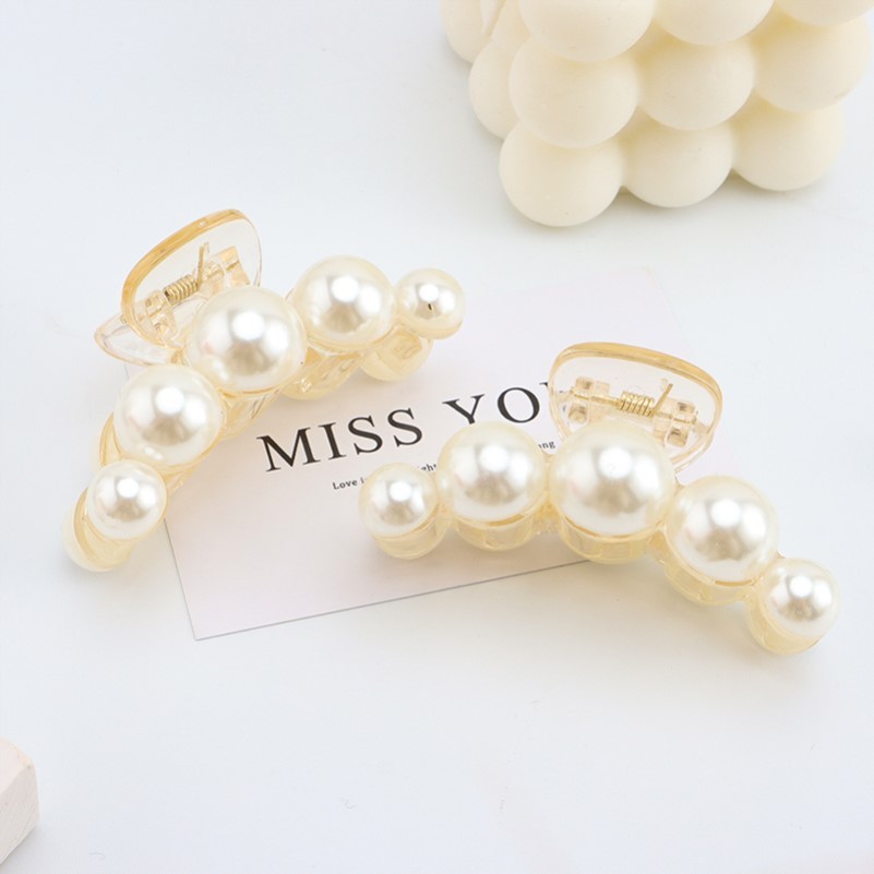 Rouge Fat Encounter Wang Son Small Shop Grab Clip Hair Accessories PEARL HAIR CLIP NETTING RED HAIR GRIP HAIR CLIP GRIP CLIP 5