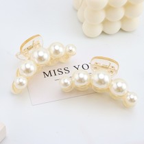 Rouge encounter Wang Sen shop grab clip hair ornaments medium pearl hairpin net red hair grab hair clip grab clip 5