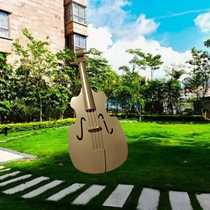 New internet celebrity check-in violin sculpture ornaments creative garden community sales department props outdoor landscape decoration