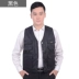 Mùa đông nam vest dày dày vest vest ấm áp mùa đông quilted vest đa túi bông vest