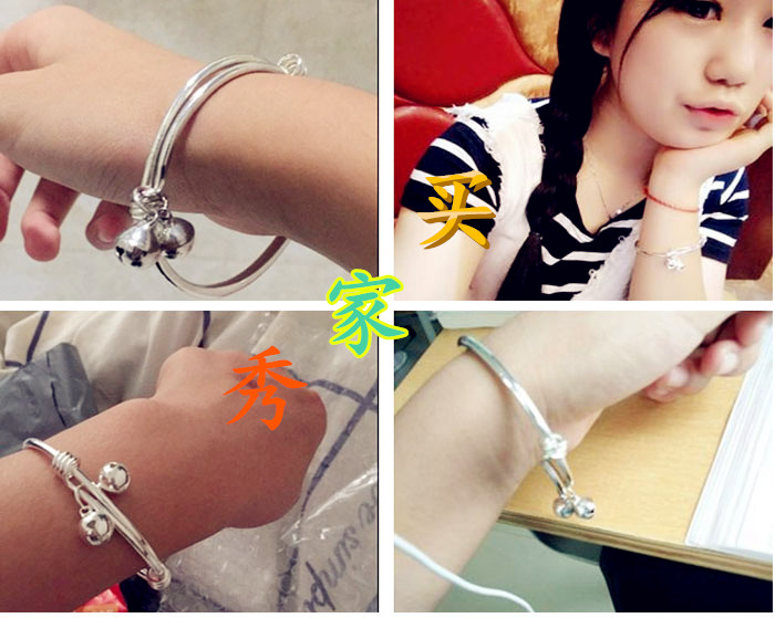 Phiên bản tiếng Hàn của vòng tay bạc nữ khí chất chuông rắn màu vòng tay vòng tay trang sức vòng tay gửi tặng bạn gái món quà vòng tay nam vàng