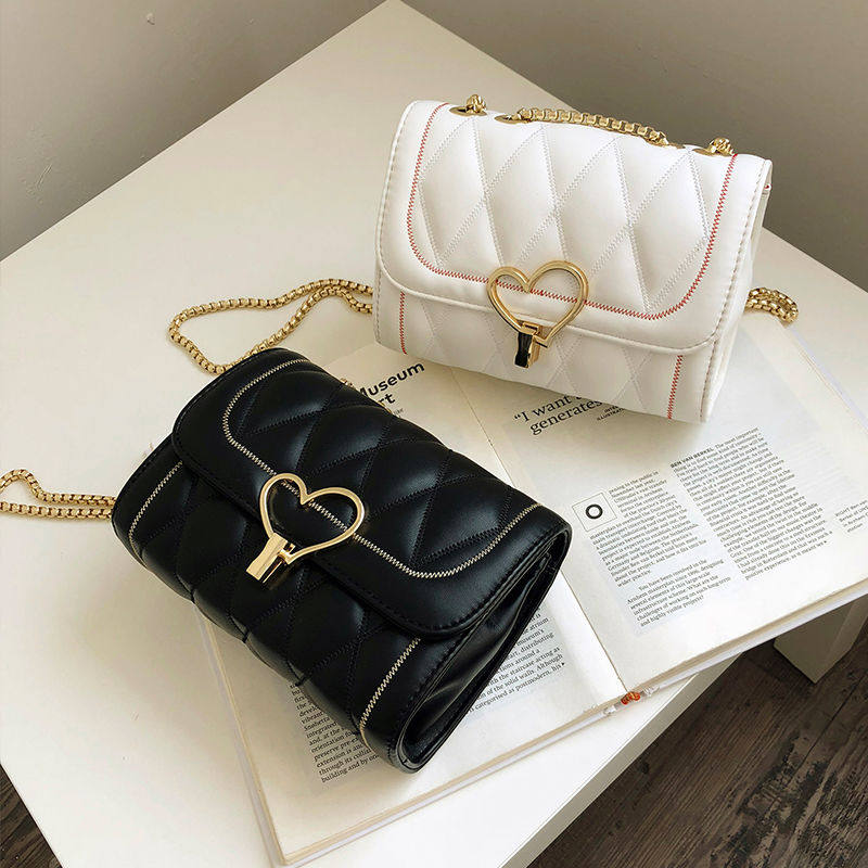 Bag female 2019 new Han edition fashion bag with single shoulder slope of the Bag Ding Chain package for students to minimize the bag