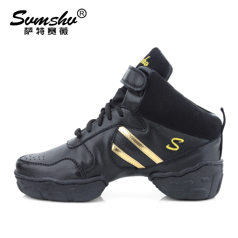 Jazz Dance Shoes Black High Cartridge Soft Soft Soft Soft Soft Soft Soft Soft Soft Soft Soft Cow Leather Shoes Dance Shoes Outside