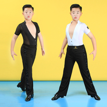 Childrens boys and boys specialized Latin Dance Costumes Boys boys and boys examination performance match suit summer