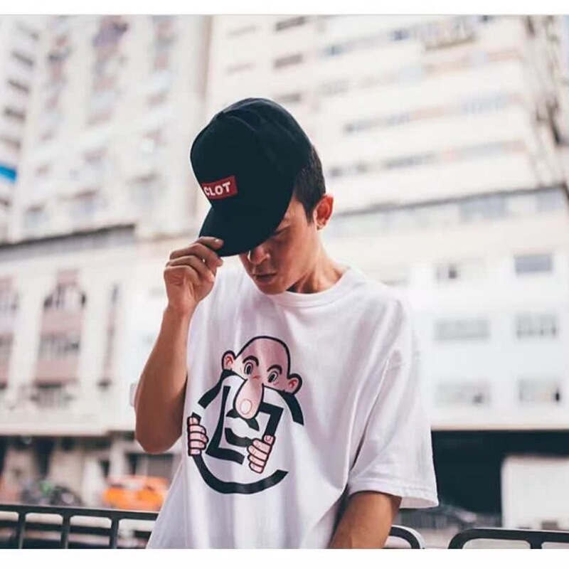 Clot Edison Chen Collaboration Big Nose Elephant Trunk Loose Trendy Brand Couple Unisex Short-Sleeve T-Shirt Student Edc White