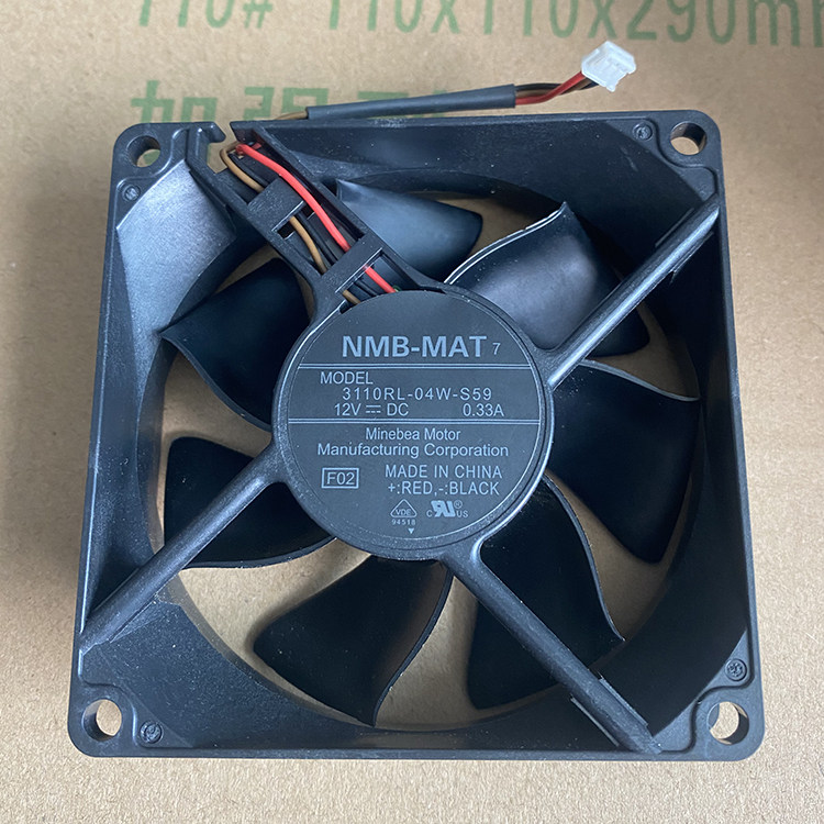 NMB 8025 Fan 8CM Industrial Fan 3110RL-04W-S59 0 12V 33A NMB-MAT