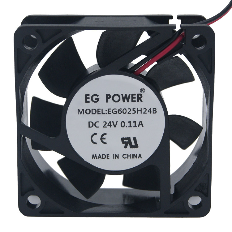 EG POWER 6025H24B 0 11A 6CM Dual Ball Cooling Fan DC Ventilation 6025