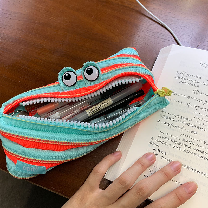 Israel ZIPIT Monster laced bag Meiqing interphase pen bag phone bag Glasses Bag Stationery containing package M
