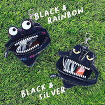 ZIPIT Cartoon Monster Zipper Bag Flowers Python Zero Money Bag Creative Gift Headphone Bag Key Bag Small Hanging Bag Pendant S